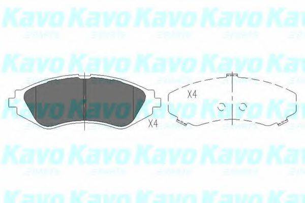 KAVO PARTS KBP1008 Комплект гальмівних колодок, дискове гальмо