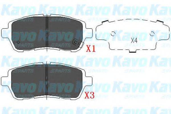 KAVO PARTS KBP1514 Комплект гальмівних колодок, дискове гальмо