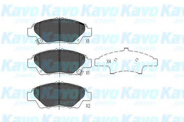 KAVO PARTS KBP2045 Комплект гальмівних колодок, дискове гальмо