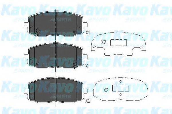 KAVO PARTS KBP4006 Комплект гальмівних колодок, дискове гальмо