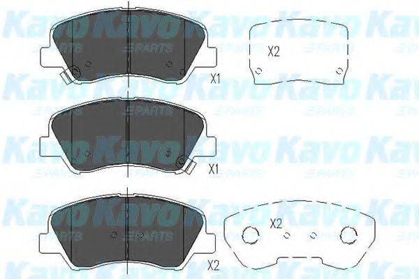 KAVO PARTS KBP4023 Комплект гальмівних колодок, дискове гальмо