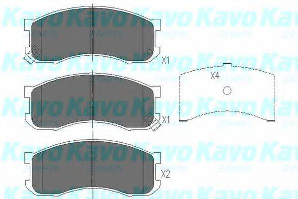 KAVO PARTS KBP4526 Комплект гальмівних колодок, дискове гальмо