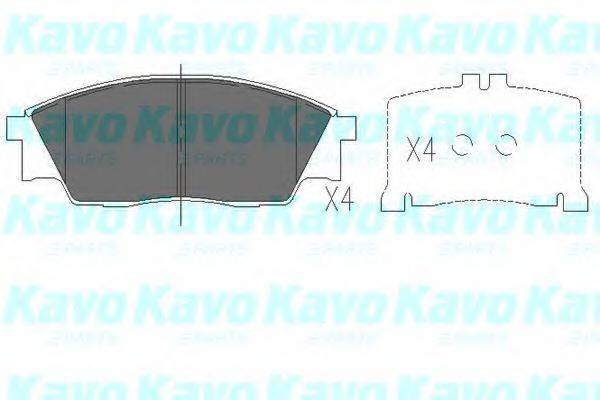 KAVO PARTS KBP8009 Комплект гальмівних колодок, дискове гальмо