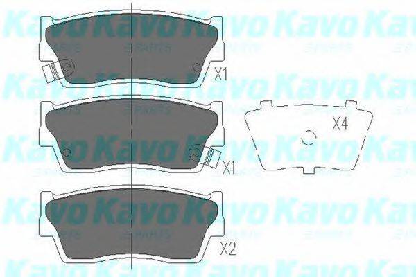 KAVO PARTS KBP8503 Комплект гальмівних колодок, дискове гальмо