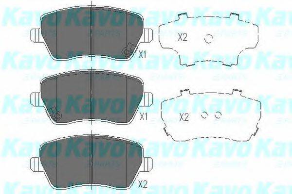 KAVO PARTS KBP8522 Комплект гальмівних колодок, дискове гальмо