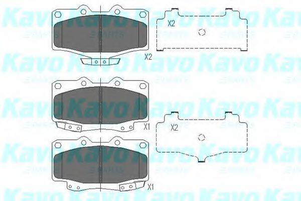 KAVO PARTS KBP9004 Комплект гальмівних колодок, дискове гальмо