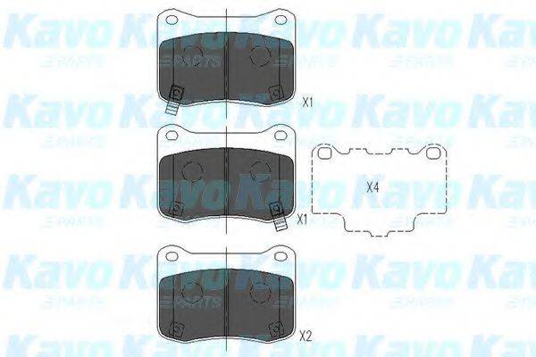 KAVO PARTS KBP9114 Комплект гальмівних колодок, дискове гальмо