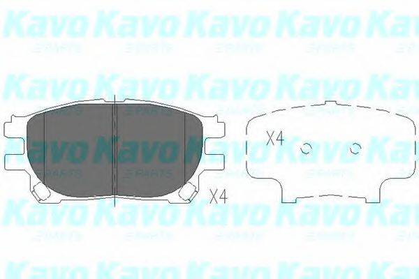 KAVO PARTS KBP9121 Комплект гальмівних колодок, дискове гальмо