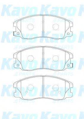 KAVO PARTS BP1012 Комплект гальмівних колодок, дискове гальмо