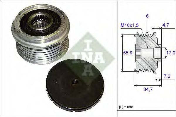 INA 535010610 Механізм вільного ходу генератора