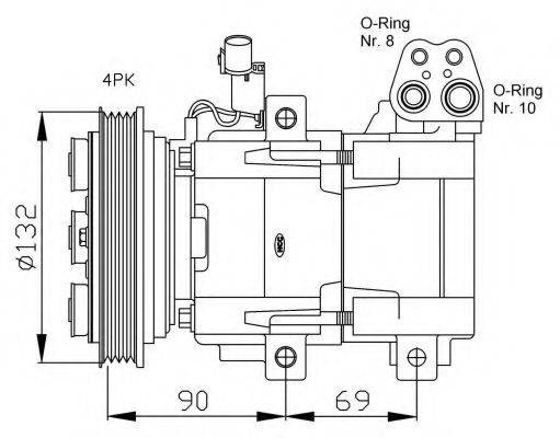 NRF 32451 Компресор, кондиціонер