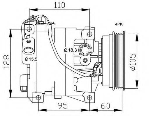 NRF 32551G Компресор, кондиціонер