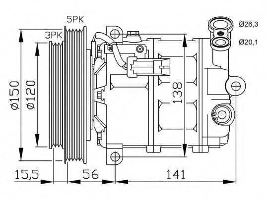 NRF 32673G Компресор, кондиціонер