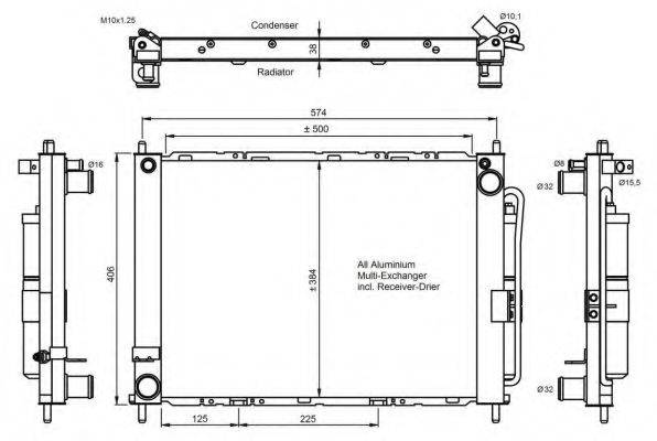 NRF 350057 Конденсатор, кондиціонер