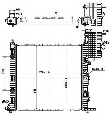 NRF 50581 Радіатор, охолодження двигуна