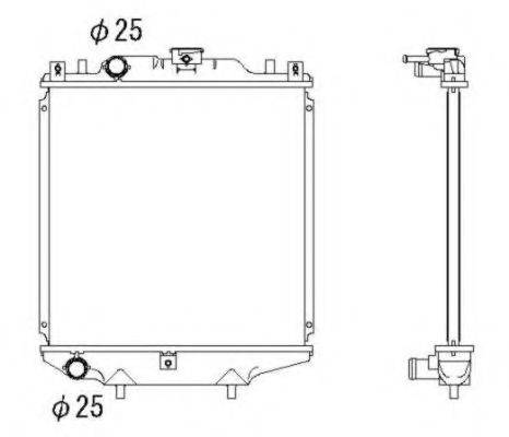 NRF 507643 Радіатор, охолодження двигуна