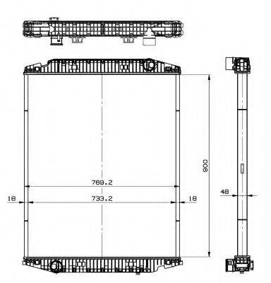 NRF 519568 Радіатор, охолодження двигуна