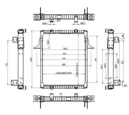 NRF 52071 Радіатор, охолодження двигуна