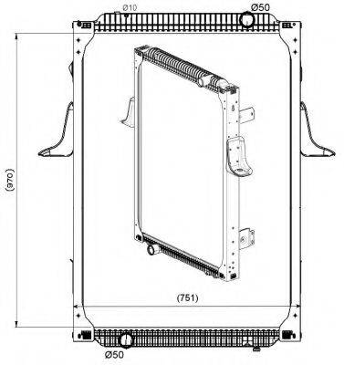 NRF 529564 Радіатор, охолодження двигуна