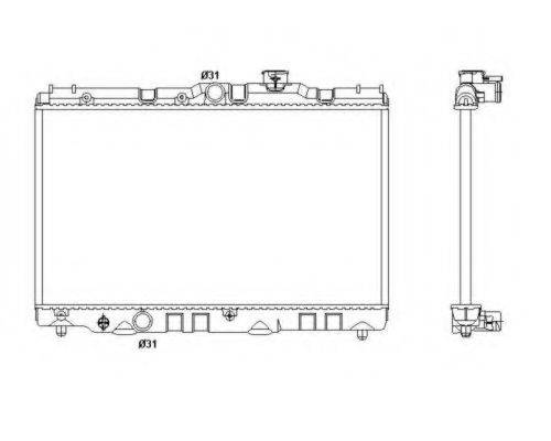 NRF 53399 Радіатор, охолодження двигуна