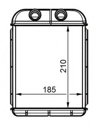 NRF 53668 Теплообмінник, опалення салону