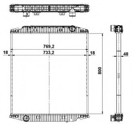 NRF 539567 Радіатор, охолодження двигуна