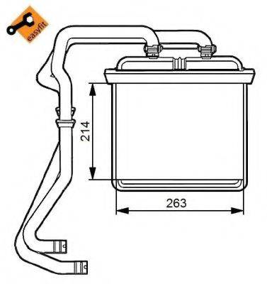 NRF 54215 Теплообмінник, опалення салону