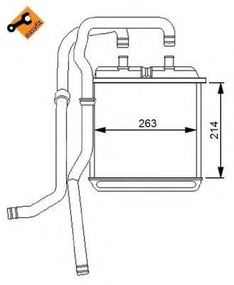 NRF 54216 Теплообмінник, опалення салону