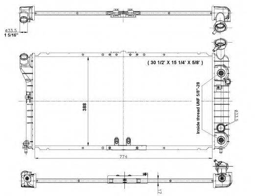 NRF 56001 Радіатор, охолодження двигуна