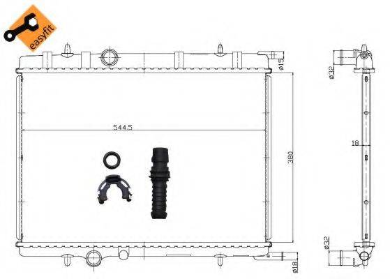 NRF 58304 Радіатор, охолодження двигуна