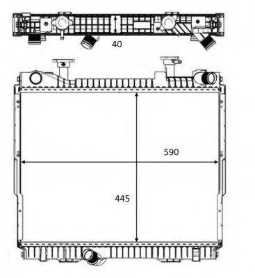 NRF 58484 Радіатор, охолодження двигуна