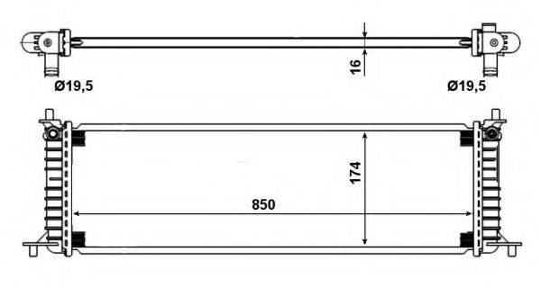 NRF 58790 Радіатор, охолодження двигуна