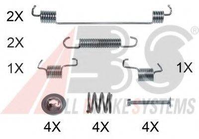 A.B.S. 0014Q Комплектуючі, гальмівна колодка