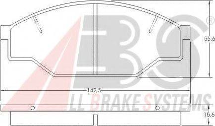 A.B.S. 36603 Комплект гальмівних колодок, дискове гальмо