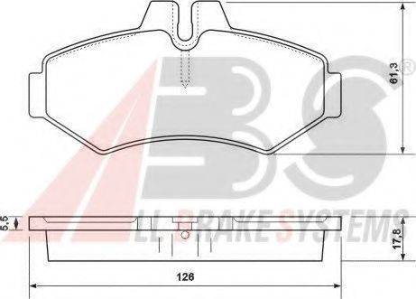 A.B.S. 37124OE Комплект гальмівних колодок, дискове гальмо