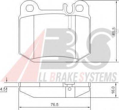 A.B.S. 37194OE Комплект гальмівних колодок, дискове гальмо