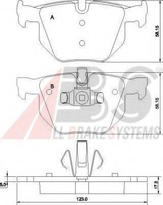 A.B.S. 37410OE Комплект гальмівних колодок, дискове гальмо