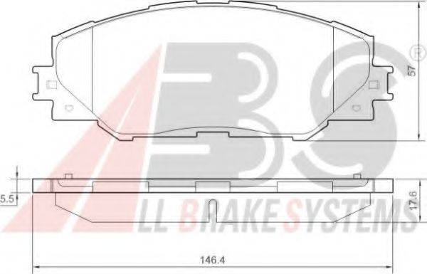 A.B.S. 37543OE Комплект гальмівних колодок, дискове гальмо