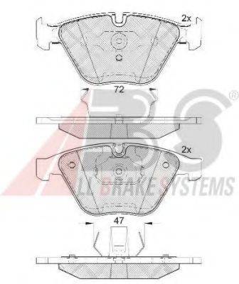 A.B.S. 37667OE Комплект гальмівних колодок, дискове гальмо