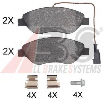 A.B.S. 37818OE Комплект гальмівних колодок, дискове гальмо