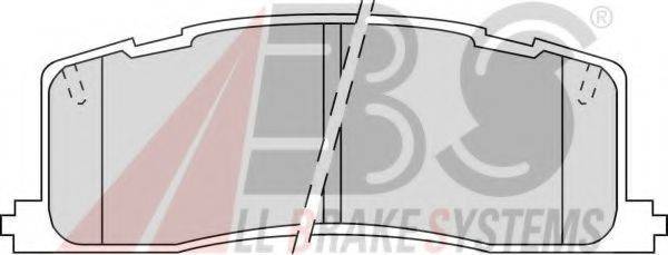 A.B.S. 38501 Комплект гальмівних колодок, дискове гальмо