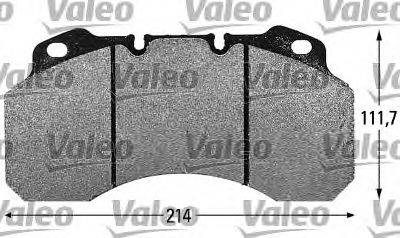 VALEO 541676 Комплект гальмівних колодок, дискове гальмо