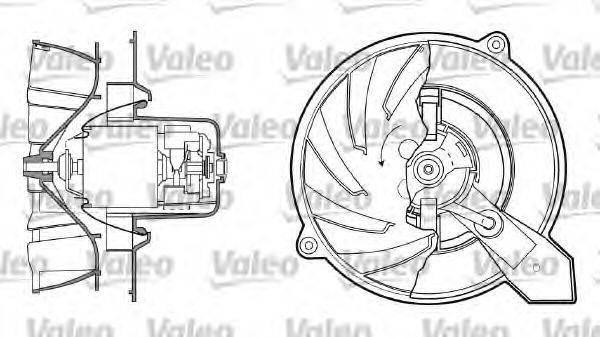 VALEO 698434 Вентилятор салону