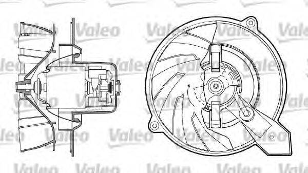 VALEO 698435 Вентилятор салону