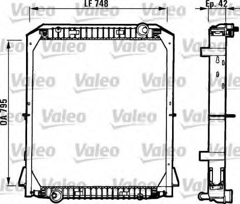 VALEO 730258 Радіатор, охолодження двигуна