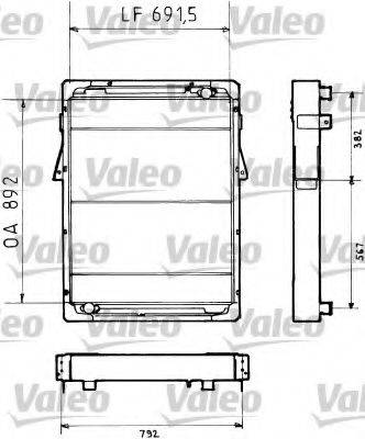 VALEO 730358 Радіатор, охолодження двигуна