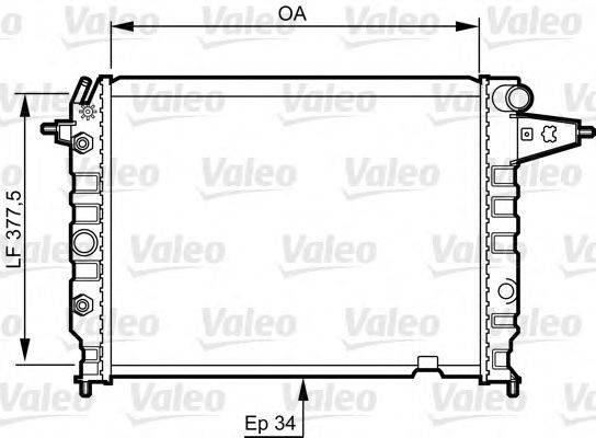 VALEO 730395 Радіатор, охолодження двигуна