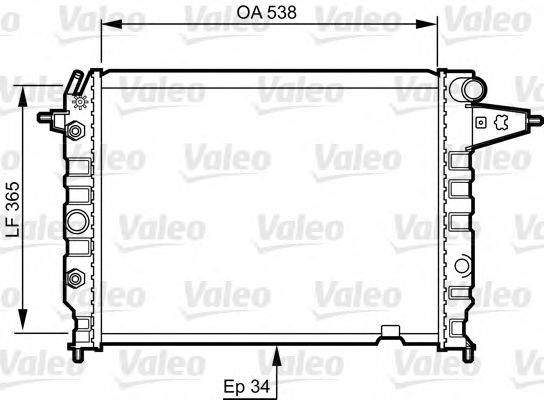 VALEO 730396 Радіатор, охолодження двигуна