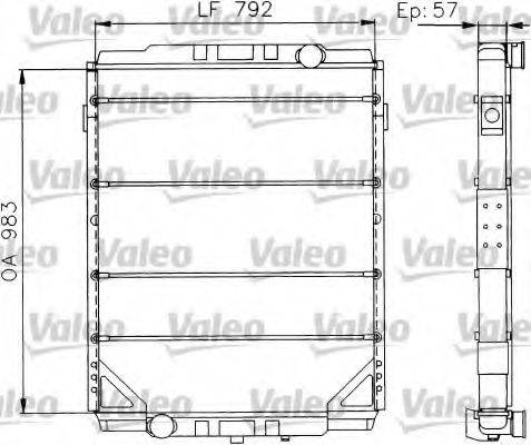 VALEO 730624 Радіатор, охолодження двигуна