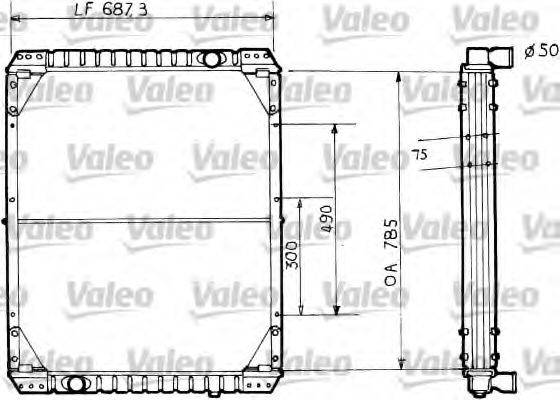 VALEO 730733 Радіатор, охолодження двигуна